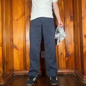 Dickies 38x30 Workwear Pants Navy Slim Straight